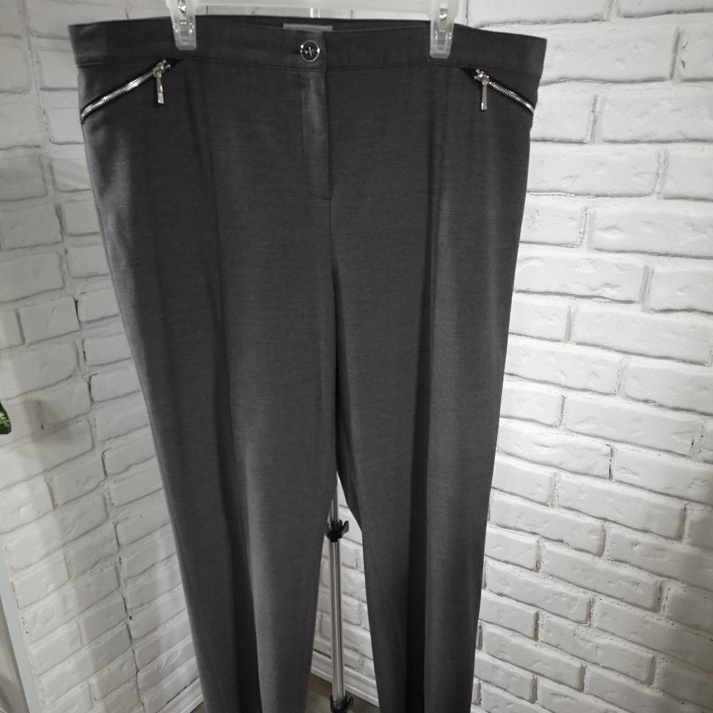 Laura Plus Ladies Size 16 Straight Legs Dark Grey Dress Pants